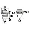 Nyomgomb 250V 2A piros  09066PI ON-OFF