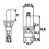 Nyomgomb 250V 2,5A fehr 09073 OFF-On