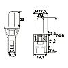 Nyomgomb mini 250V 2,5A fehr 09093 ON-Off           @